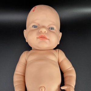 Vintage Berjusa Approx 15 Inch Newborn Baby Doll Life Like Anatomically Correct